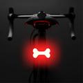 3664 Kreative Fahrrad-Rücklicht IPX2 wasserdicht kleine Fahrrad LED-Licht Unterstützung USB-Ladung für Outdoor-Radsport - Knochen