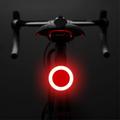 3664 Kreative Fahrrad-Rücklicht IPX2 wasserdicht kleine Fahrrad-LED-Licht Unterstützung USB-Aufladung für Outdoor-Radsport - kreisförmig