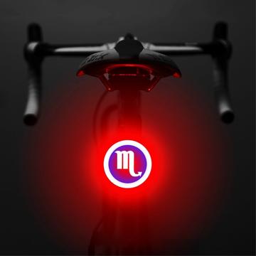 3664 Kreative Fahrrad-Rücklicht IPX2 wasserdicht kleine Fahrrad LED-Licht Unterstützung USB-Ladung für Outdoor-Radsport - Skorpion