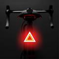 3664 Kreative Fahrrad-Rücklicht IPX2 wasserdicht kleine Fahrrad LED-Licht Unterstützung USB-Ladung für Outdoor-Radsport - Dreieck Warnung