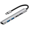 5-in-1 Multifunktions-USB-C-Hub aus Aluminiumlegierung - Silber