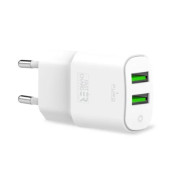 Puro Mini Dual-USB-Wandladegerät - 12 W - Weiß