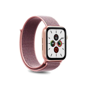 Apple Watch Series 9/8/SE (2022)/7/SE/6/5/4/3/2/1 Puro Nylon Sportarmband - 41mm/40mm/38mm - Pink