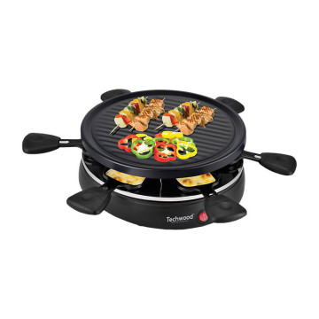 Techwood TRA-608 Elektrischer Raclette-Grill für 6 Personen