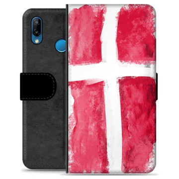 Huawei P30 Lite Premium Schutzhülle mit Geldbörse - Dänische Flagge