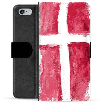 iPhone 6 Plus / 6S Plus Premium Schutzhülle mit Geldbörse - Dänische Flagge