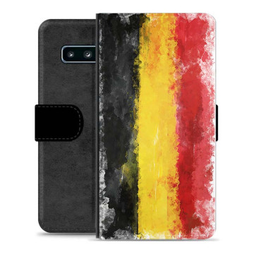 Samsung Galaxy S10+ Premium Schutzhülle mit Geldbörse - Deutsche Flagge