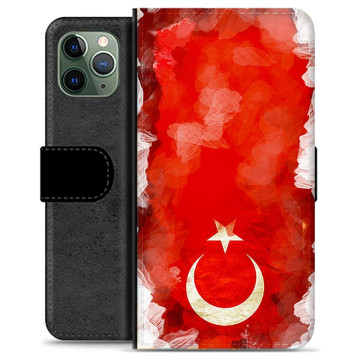 iPhone 11 Pro Premium Schutzhülle mit Geldbörse - Türkische Flagge