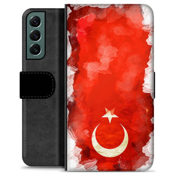 Samsung Galaxy S22+ 5G Premium Schutzhülle mit Geldbörse - Türkische Flagge