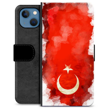 iPhone 13 Premium Schutzhülle mit Geldbörse - Türkische Flagge