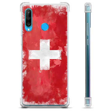 Huawei P30 Lite Hybrid Hülle - Schweizer Flagge