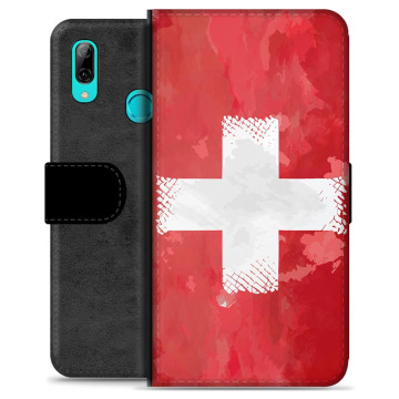 Huawei P Smart (2019) Premium Schutzhülle mit Geldbörse - Schweizer Flagge