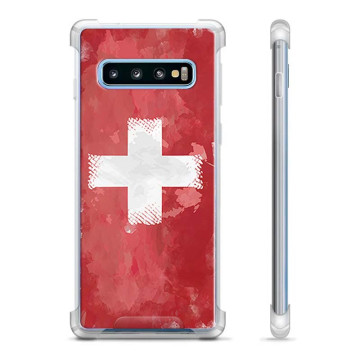 Samsung Galaxy S10+ Hybrid Hülle - Schweizer Flagge