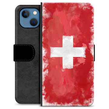 iPhone 13 Premium Schutzhülle mit Geldbörse - Schweizer Flagge