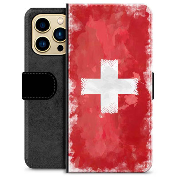 iPhone 13 Pro Max Premium Schutzhülle mit Geldbörse - Schweizer Flagge