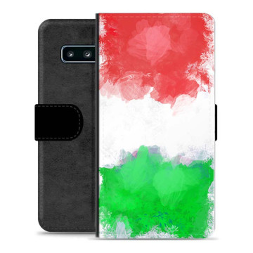 Samsung Galaxy S10+ Premium Schutzhülle mit Geldbörse - Italienische Flagge