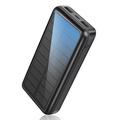 828P Solar Power Bank 30000mAh / Ultimatives tragbares Ladegerät für Outdoor-Notfälle - Schwarz