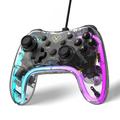 AOLION Für Nintendo Switch Computer Transparent Verkabeltes Gamepad RGB Licht Game Controller