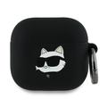 AirPods 4 Karl Lagerfeld Choupette Kopf 3D-Silikonhülle - Schwarz