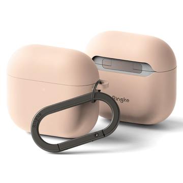 AirPods 4 Ringke Silikonhülle - stoßfester Schutz - Rosa Sand