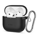 AirPods 4 Tech-Protect-Silikonhülle mit Haken - Schwarz