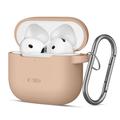 AirPods 4 Tech-Protect Silikon-Hakenhülle - Caffe Latte