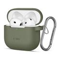 AirPods 4 Tech-Protect-Silikon-Hakenhülle - Olivgrün