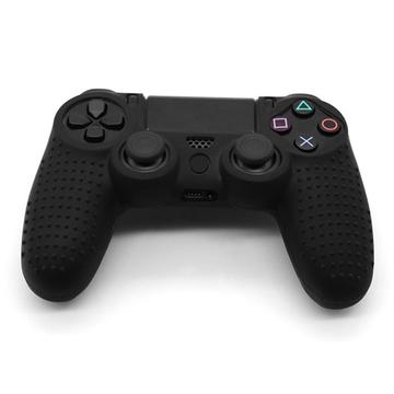 Anti-Rutsch-Griff Silikonhülle Schutzhülle für PS4 Controller - Schwarz