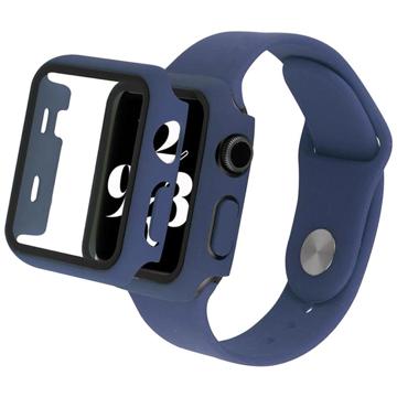 Apple Watch Series 7/8 Kunststoff Hülle mit Panzerglas - 41mm - Dunkelblau