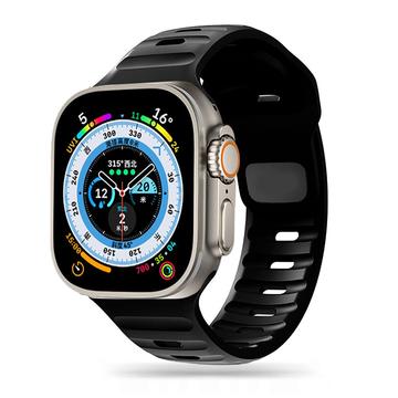 Apple Watch Series Ultra 2/Ultra/10/9/8/SE (2022)/7/SE/6/5/4/3/2/1 Tech-Protect IconBand Line Silikonarmband - 49mm/46mm/45mm/44mm/42mm - Schwarz