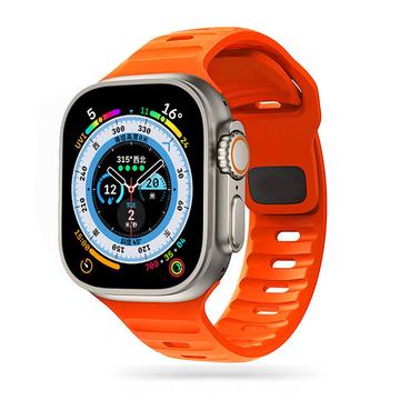 Apple Watch Series Ultra 2/Ultra/10/9/8/SE (2022)/7/SE/6/5/4/3/2/1 Tech-Protect IconBand Line Silikonarmband - 49mm/46mm/45mm/44mm/42mm - Orange