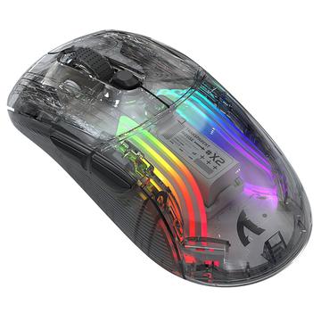 Attack Shark X2 Transparente Kabellose Maus mit RGB - Schwarz