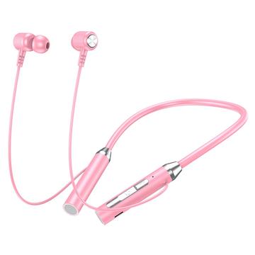 B3 9D Surround Stereo Sport Bluetooth-Kopfhörer mit Silikon-Nackenband - Pink