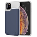 iPhone 11 Pro Max Backup Akku-Hülle - 6500mAh - Dunkel Blau / Grau