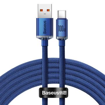 Baseus Crystal Shine USB-A / USB-C Kabel - 1.2m, 100W - Blau