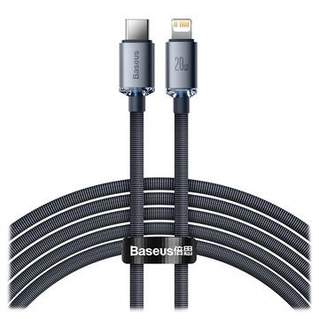 Baseus Crystal Shine USB-C / Lightning Kabel CAJY000301 - 2m - Schwarz