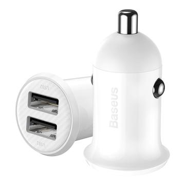 Baseus Grain Pro Dual USB Autoladegerät - 4.8A - Weiß