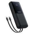 Baseus Lipow 22.5W Power Bank 20000mAh mit integriertem Lightning und USB-C Kabel und LED Anzeige - Schwarz