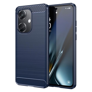 OnePlus Nord CE3 Gebürstete TPU Hülle - Karbonfaser - Blau