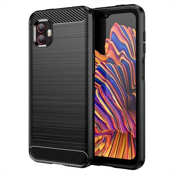 Samsung Galaxy Xcover6 Pro Angeraute TPU Case - Karbonfaser