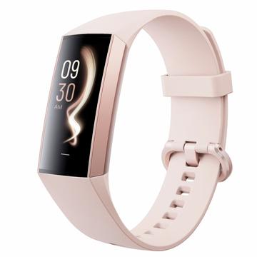 C80 1.1" AMOLED-Bildschirm Körpertemperatur Smart-Armband mit Herzfrequenz, Blutdruck, Blutsauerstoff Überwachung (Offene Verpackung - Bulk Befriedigend) - Gold / Pink