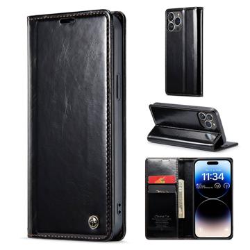 Caseme 003 Serie iPhone 14 Pro Schutzhülle mit Geldbörse - Nero
