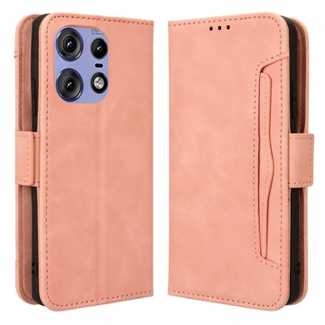 Motorola Edge 50 Pro Wallet Hülle mit Kartenhalter - Rosa