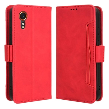 Samsung Galaxy Xcover7 Cardholder Serie Wallet Hülle - Rot