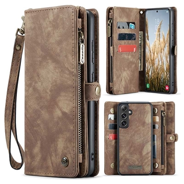 Samsung Galaxy S24 FE Caseme 008 2-in-1 Multifunktions Wallet Hülle - Braun