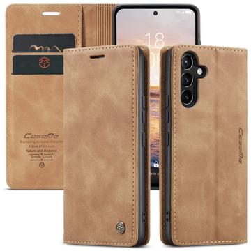 Samsung Galaxy A54 5G Caseme 013 Serie Schutzhülle mit Geldbörse - Braun