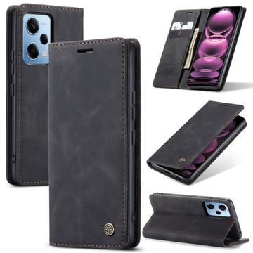 Xiaomi Redmi Note 12 Caseme 013 Serie Schutzhülle mit Geldbörse - Schwarz