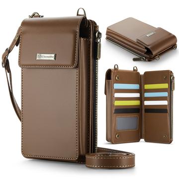 Caseme ME50 Universal Crossbody Tasche mit RFID Schutz - 4"-7.3" - Braun