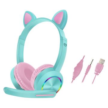 Cat Ears AKZ-020 kabelgebundene Over-Ear-Kopfhörer für Kinder / Gaming-Headset mit Mikrofon