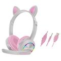 Cat Ears AKZ-020 kabelgebundene Over-Ear-Kopfhörer für Kinder / Gaming-Headset mit Mikrofon - Grau